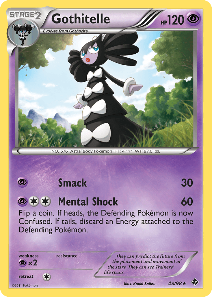 Gothitelle (48) — Emerging Powers Pokémon TCG card by Kouki Saitou