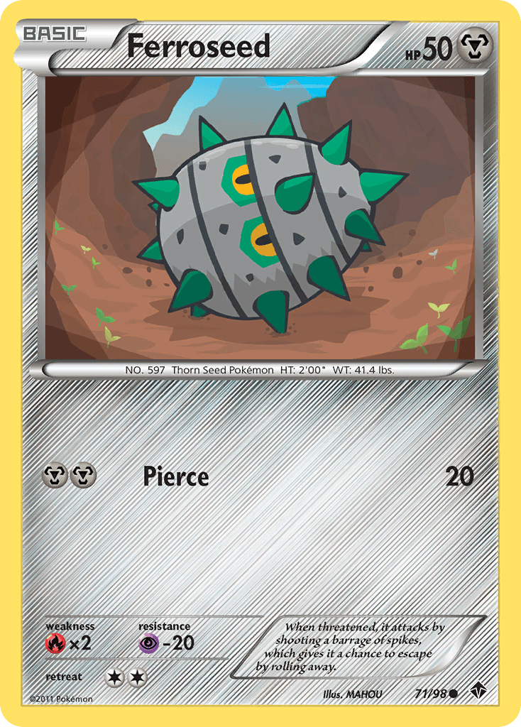 Ferroseed (71) — Emerging Powers Pokémon TCG card by MAHOU