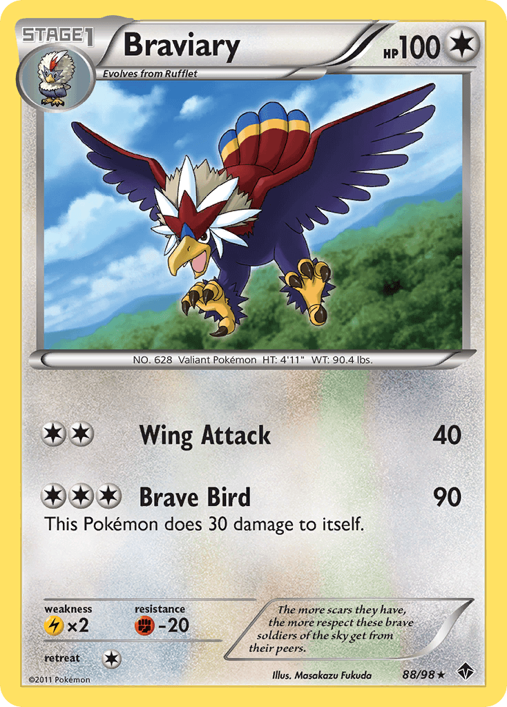 Braviary — Emerging Powers Pokémon TCG card by Masakazu Fukuda