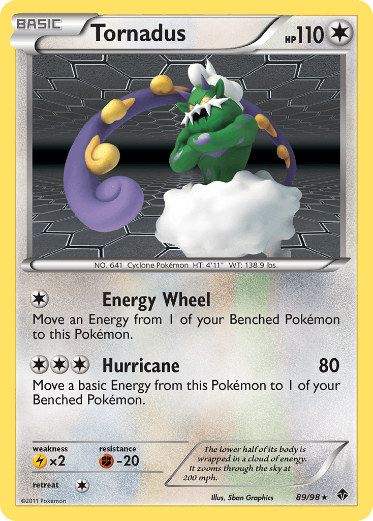 Tornadus — Emerging Powers Pokémon TCG card by 5ban Graphics
