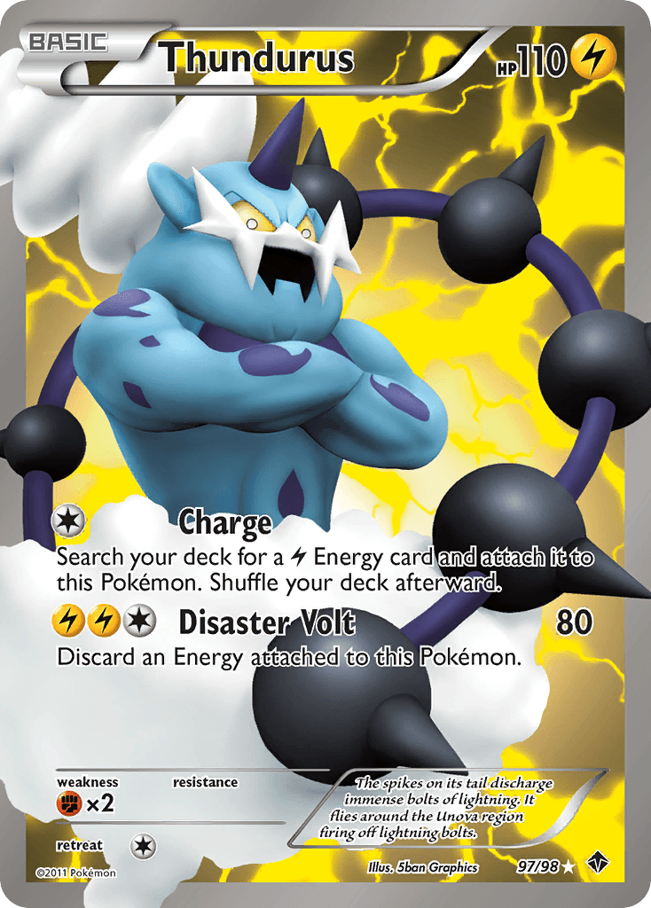 Thundurus (97 Full Art) — Pokémon TCG card
