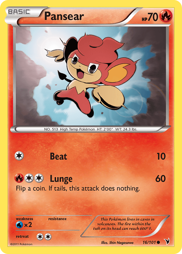 Pansear — Noble Victories Pokémon TCG card by Shin Nagasawa