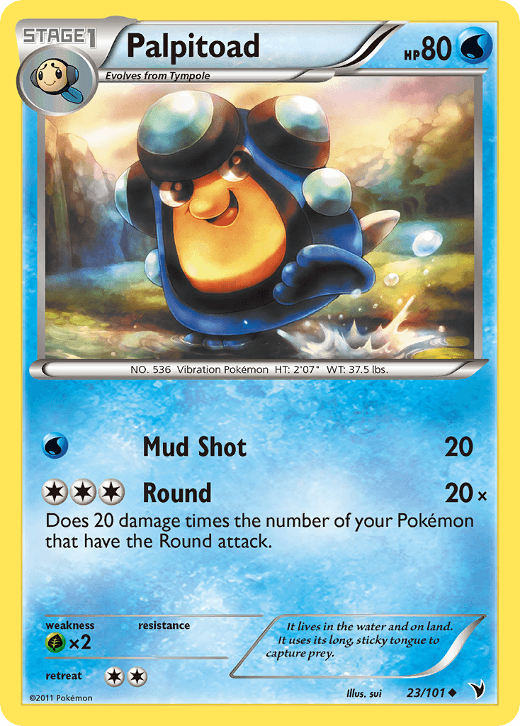 Palpitoad — Noble Victories Pokémon TCG card by sui