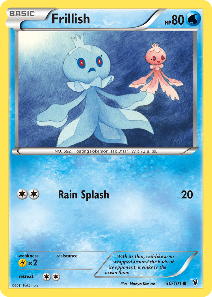 Frillish — Noble Victories Pokémon TCG card by Naoyo Kimura