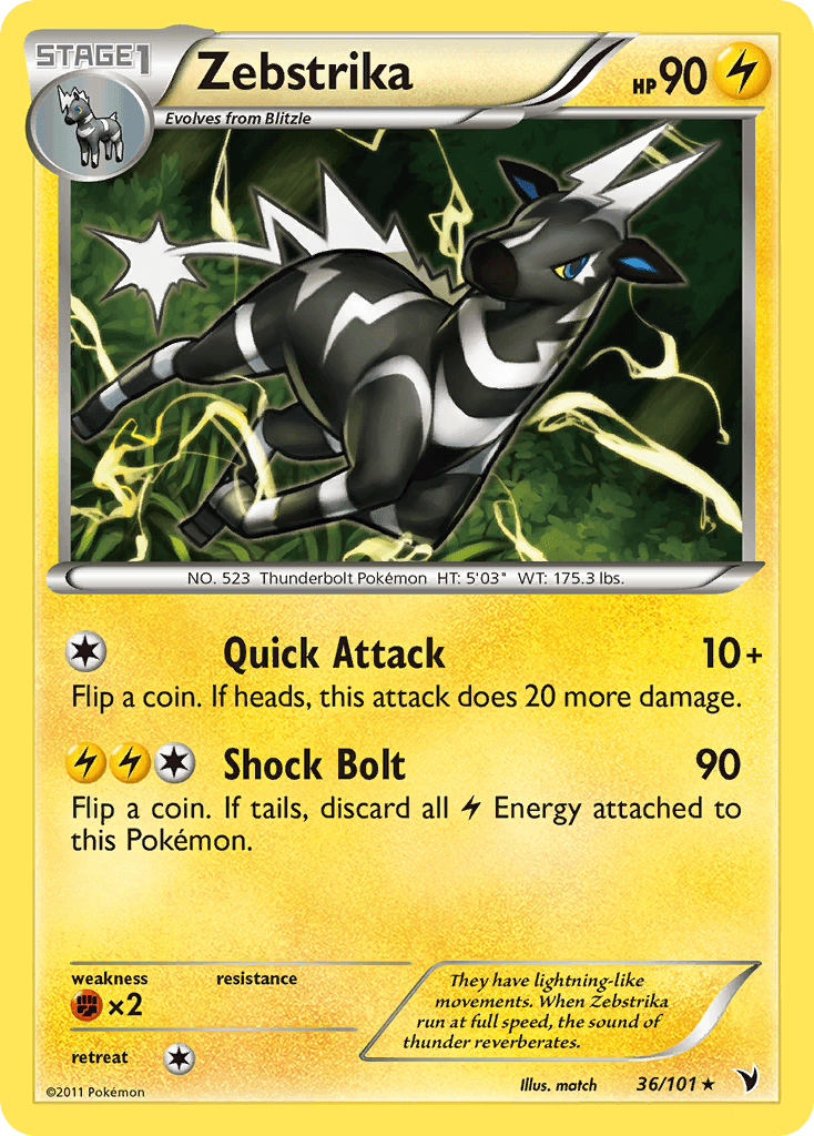 Zebstrika — Noble Victories Pokémon TCG card by match