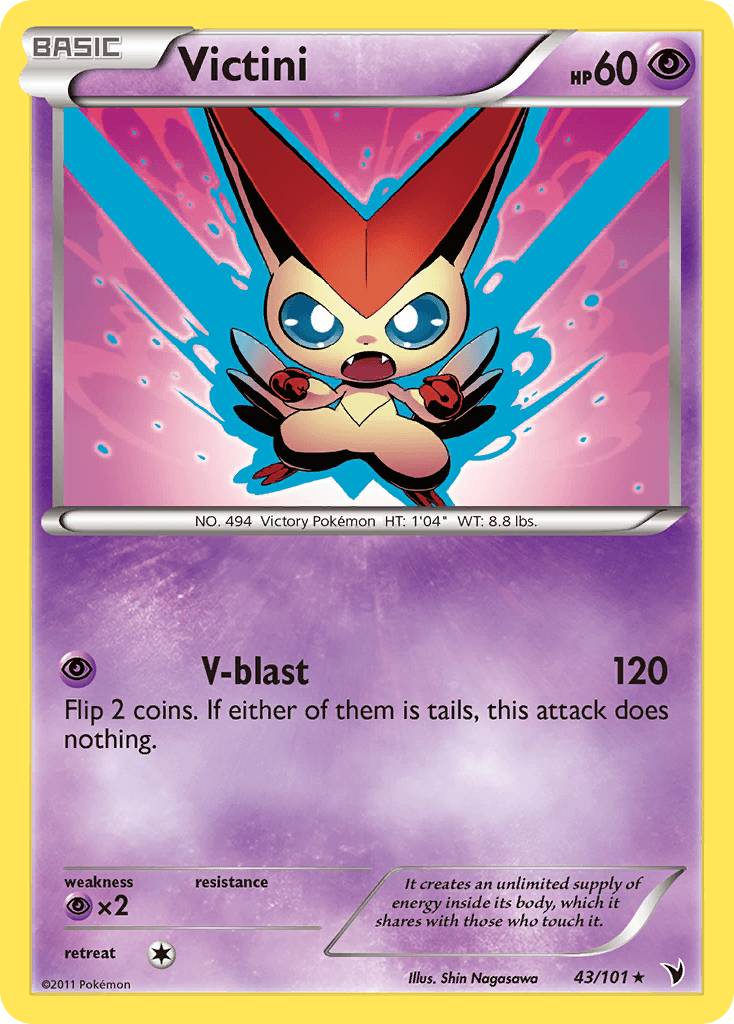 Victini (43) — Noble Victories Pokémon TCG card by Shin Nagasawa