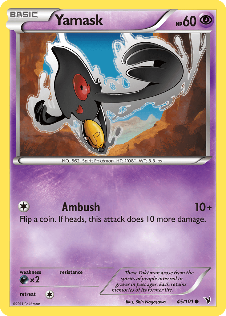 Yamask (45) — Noble Victories Pokémon TCG card by Shin Nagasawa