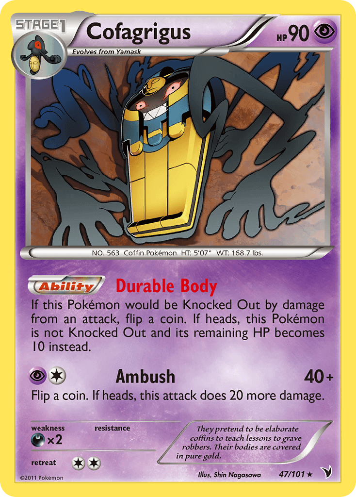 Cofagrigus (47) — Noble Victories Pokémon TCG card by Shin Nagasawa