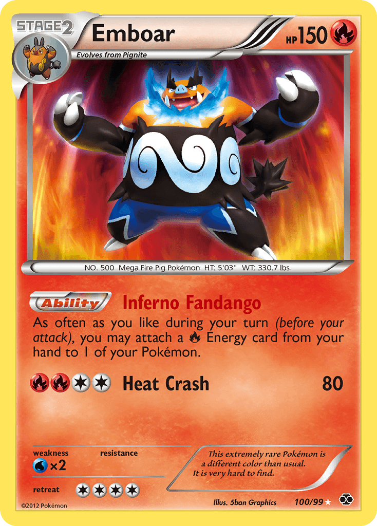 Emboar — Next Destinies Pokémon TCG card by 5ban Graphics