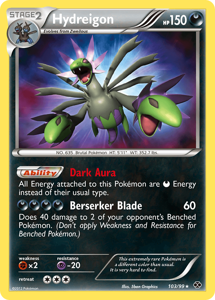 Hydreigon — Next Destinies Pokémon TCG card by 5ban Graphics