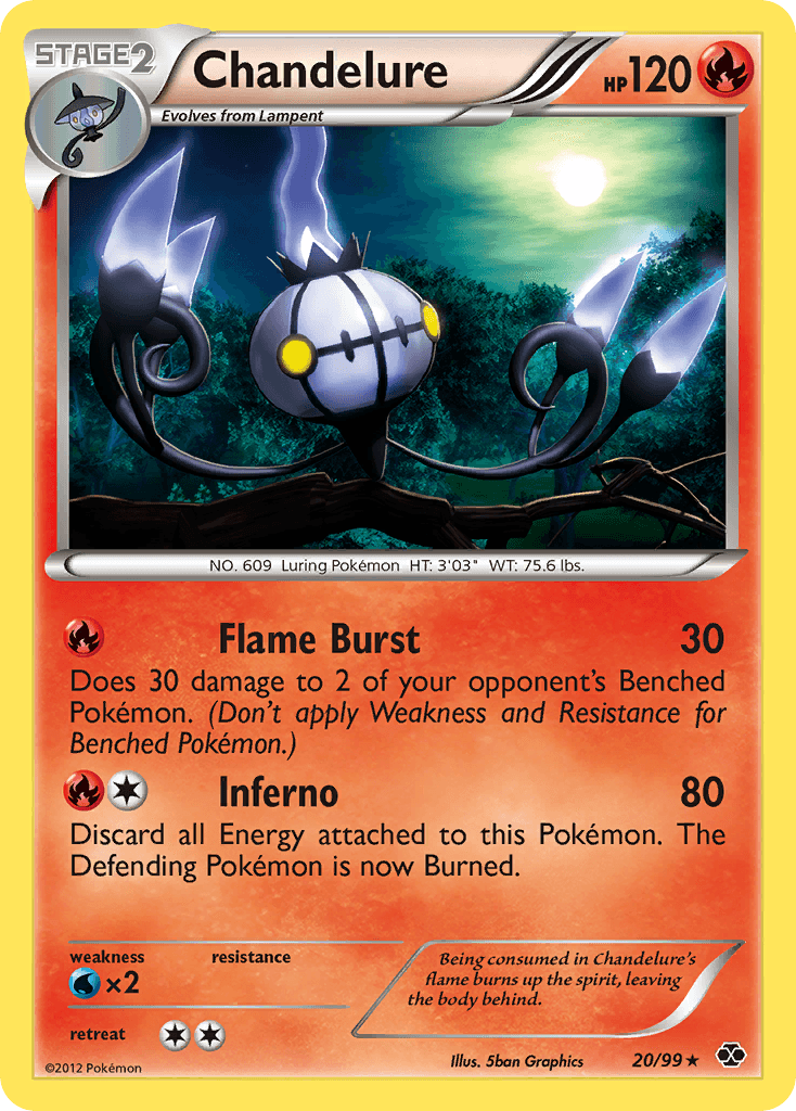 Chandelure — Next Destinies Pokémon TCG card by 5ban Graphics