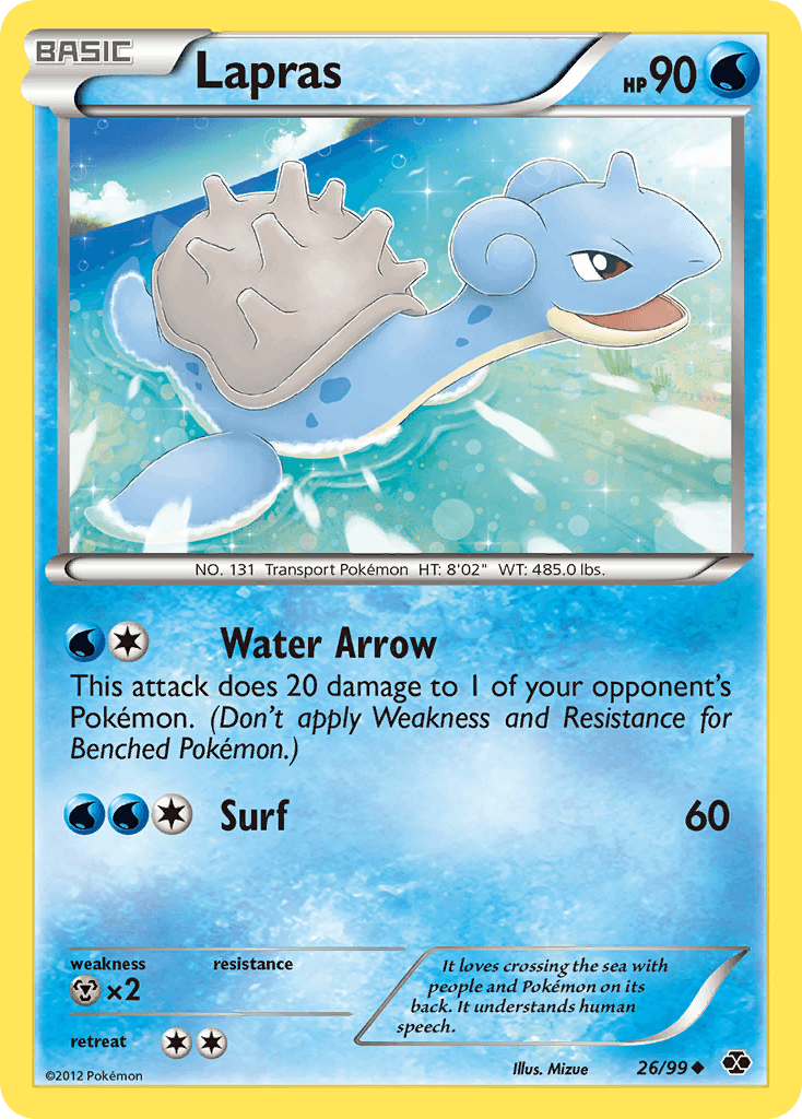 Lapras (26) — Next Destinies Pokémon TCG card by Mizue