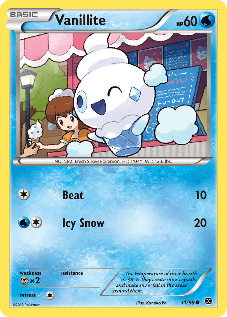 Vanillite — Next Destinies Pokémon TCG card by Kanako Eo