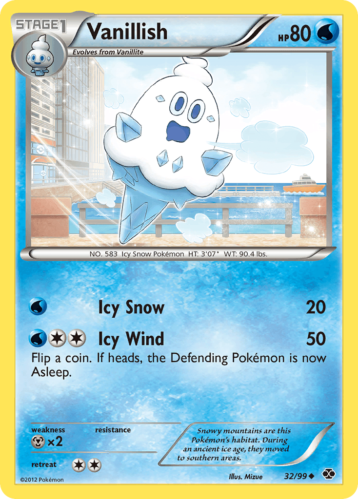 Vanillish — Next Destinies Pokémon TCG card by Mizue