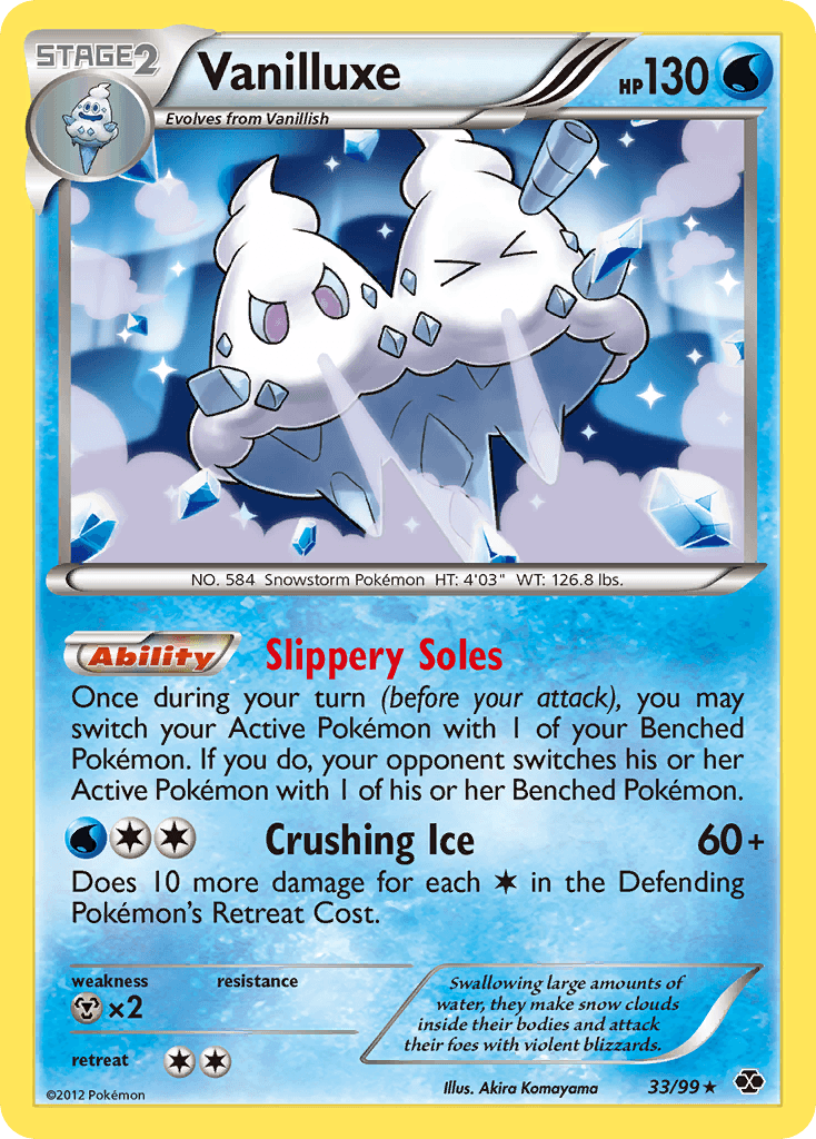 Vanilluxe — Next Destinies Pokémon TCG card by Akira Komayama