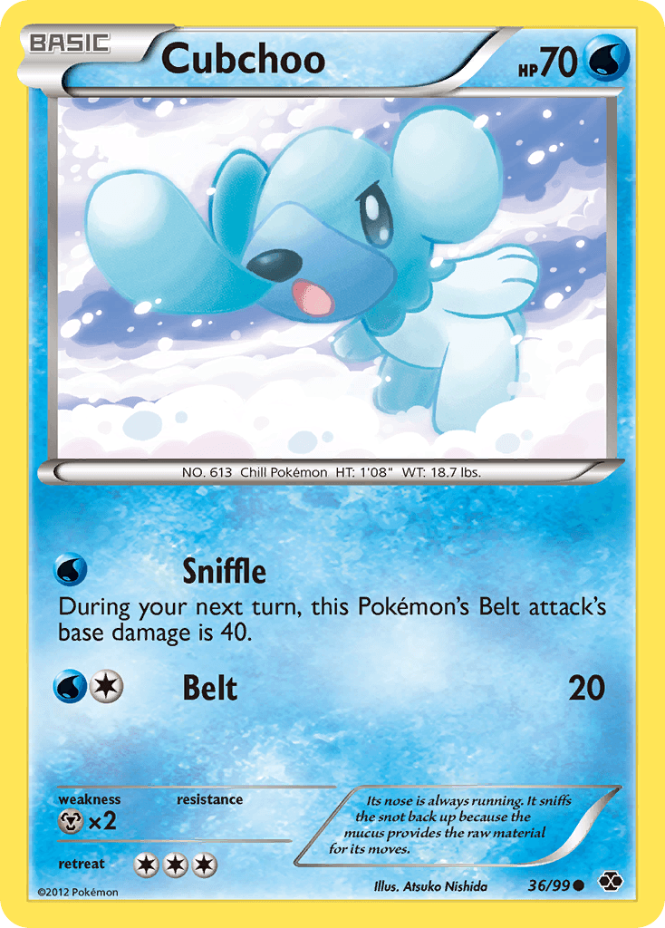Cubchoo — Next Destinies Pokémon TCG card by Atsuko Nishida