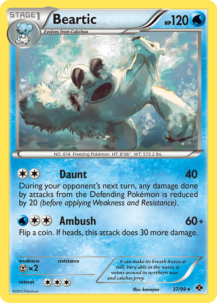 Beartic — Next Destinies Pokémon TCG card by kawayoo