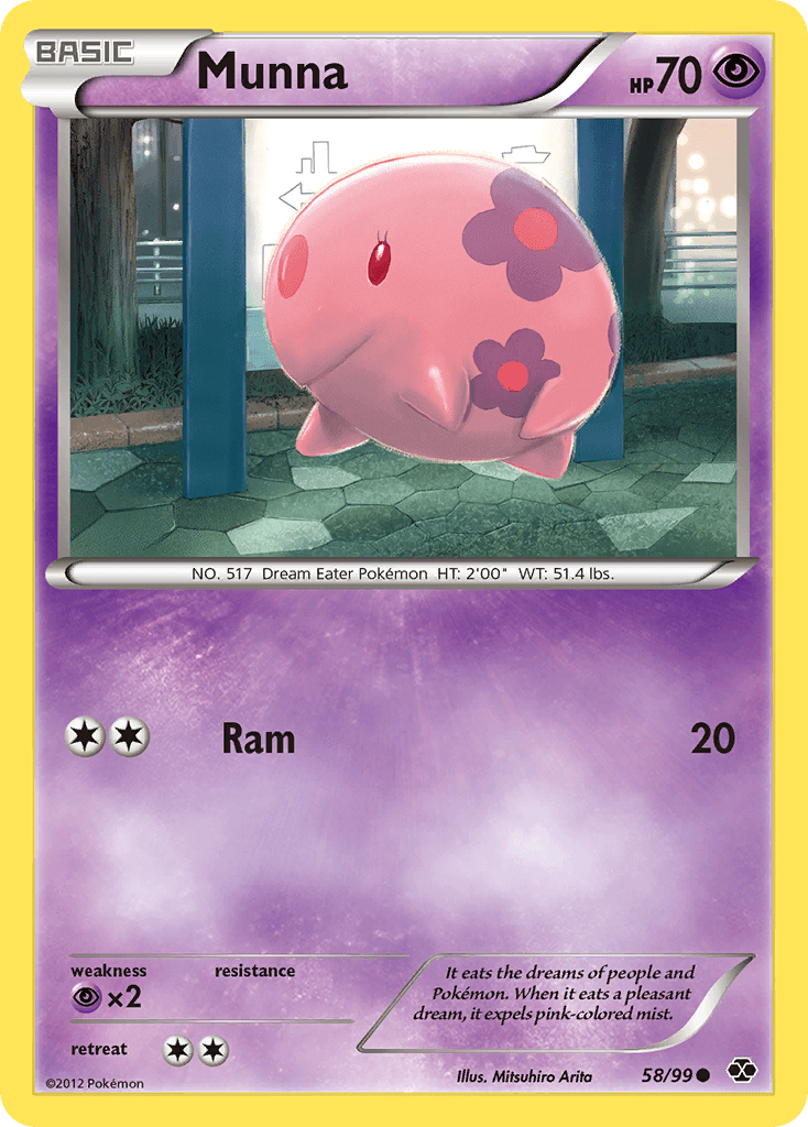 Munna — Next Destinies Pokémon TCG card by Mitsuhiro Arita