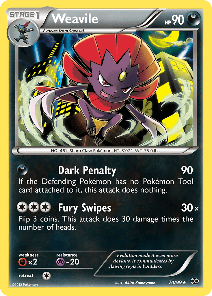 Weavile — Next Destinies Pokémon TCG card by Akira Komayama