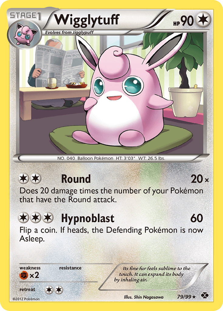 Wigglytuff — Next Destinies Pokémon TCG card by Shin Nagasawa
