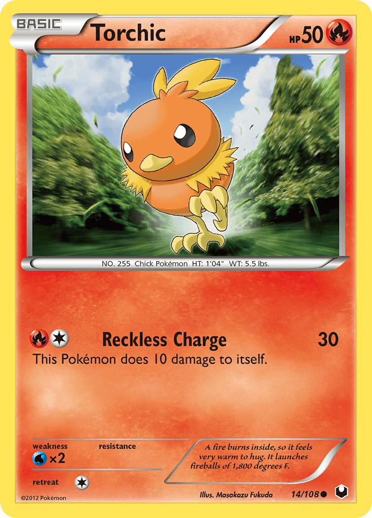 Torchic (14) — Dark Explorers Pokémon TCG card by Masakazu Fukuda