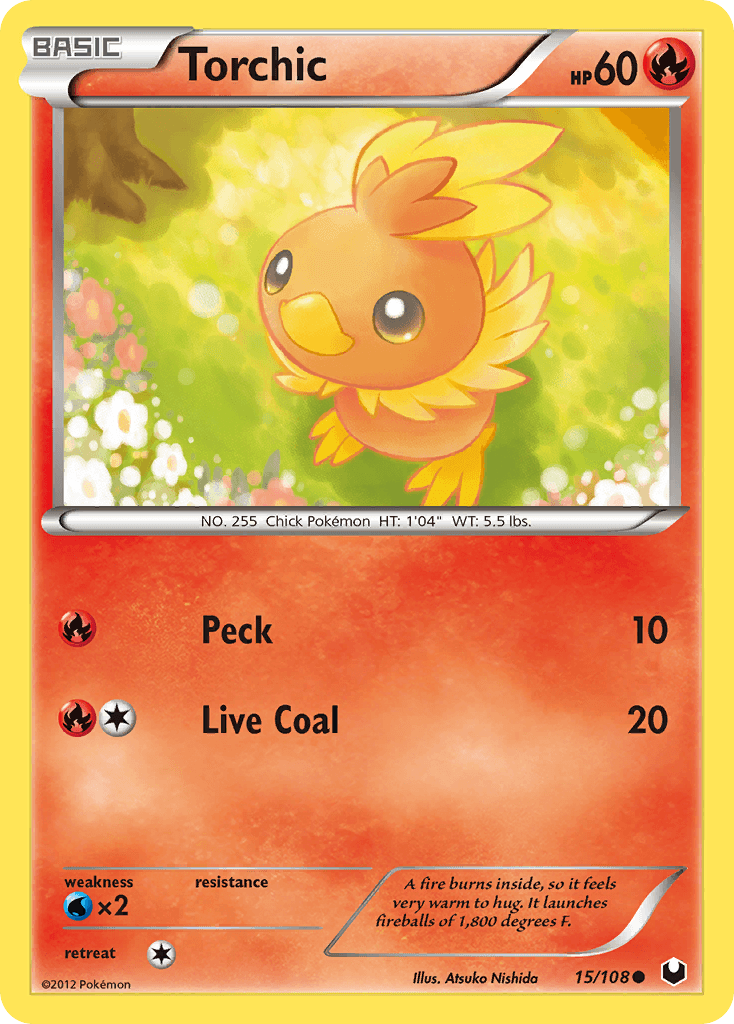 Torchic (15) — Dark Explorers Pokémon TCG card by Atsuko Nishida