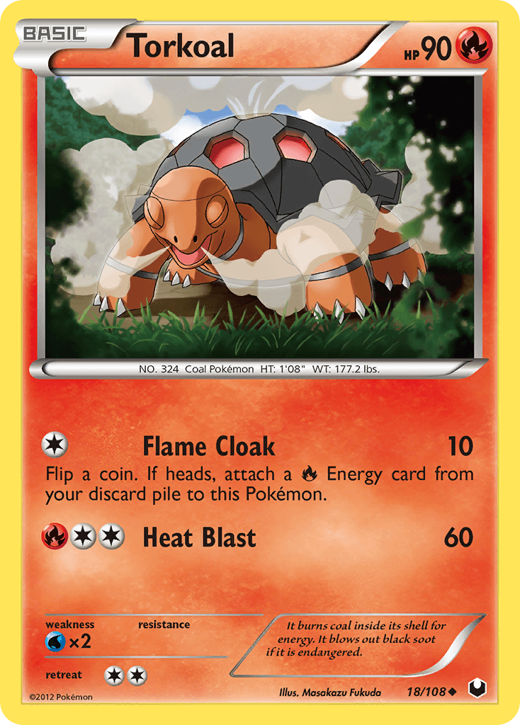 Torkoal — Dark Explorers Pokémon TCG card by Masakazu Fukuda