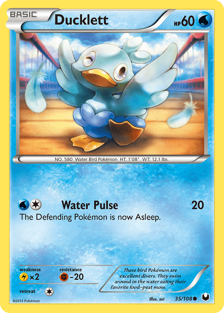Ducklett — Dark Explorers Pokémon TCG card by sui