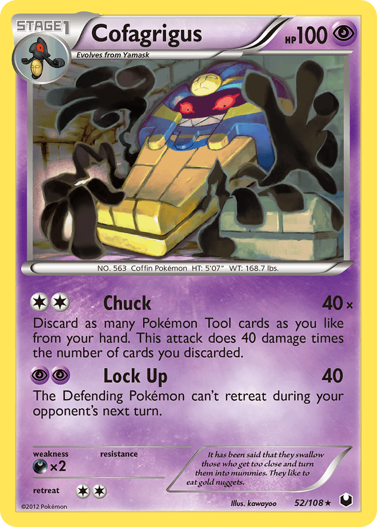 Cofagrigus — Dark Explorers Pokémon TCG card by kawayoo
