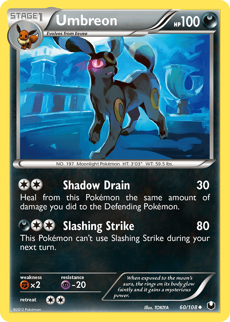 Umbreon (60) — Dark Explorers Pokémon TCG card by TOKIYA