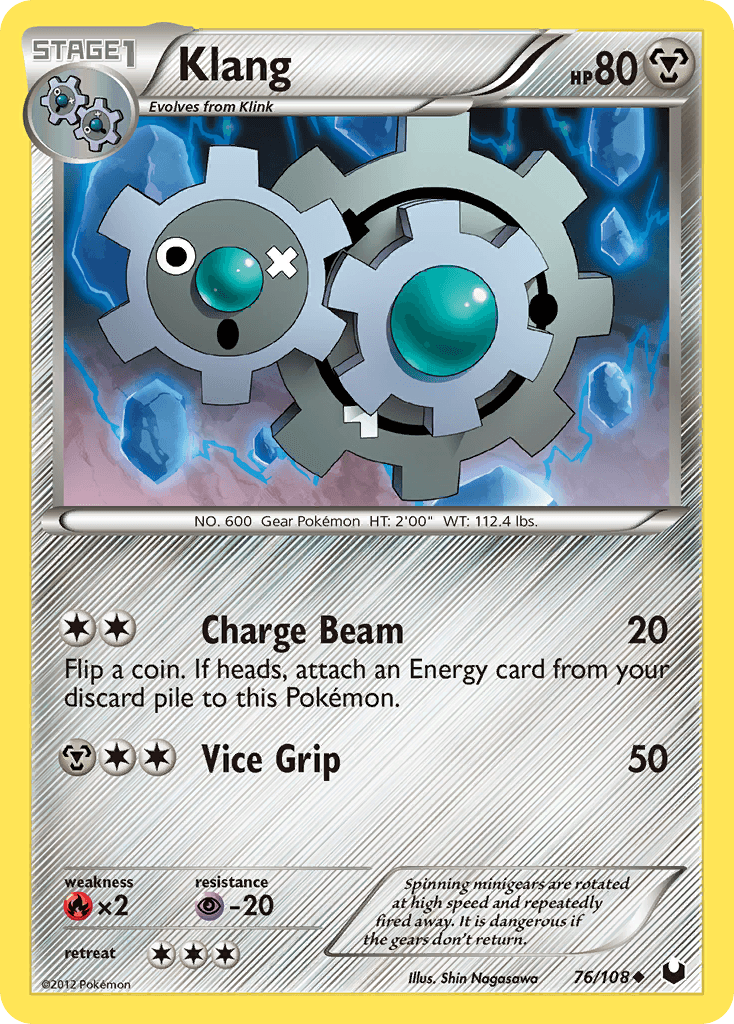 Klang — Dark Explorers Pokémon TCG card by Shin Nagasawa