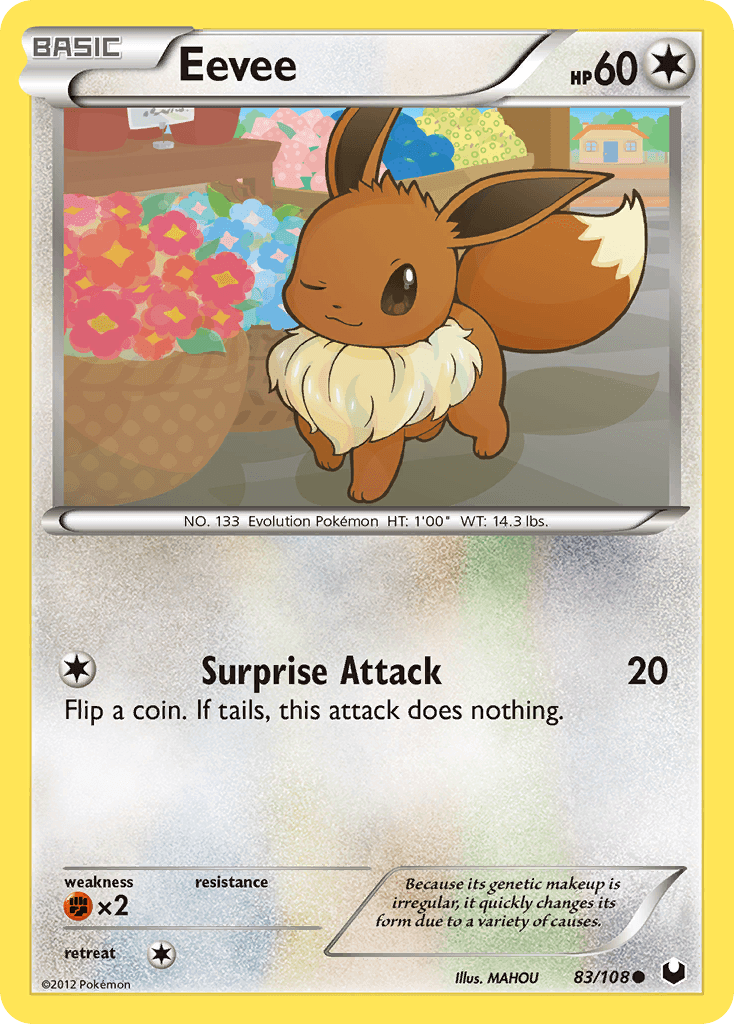 Eevee (83) — Dark Explorers Pokémon TCG card by MAHOU