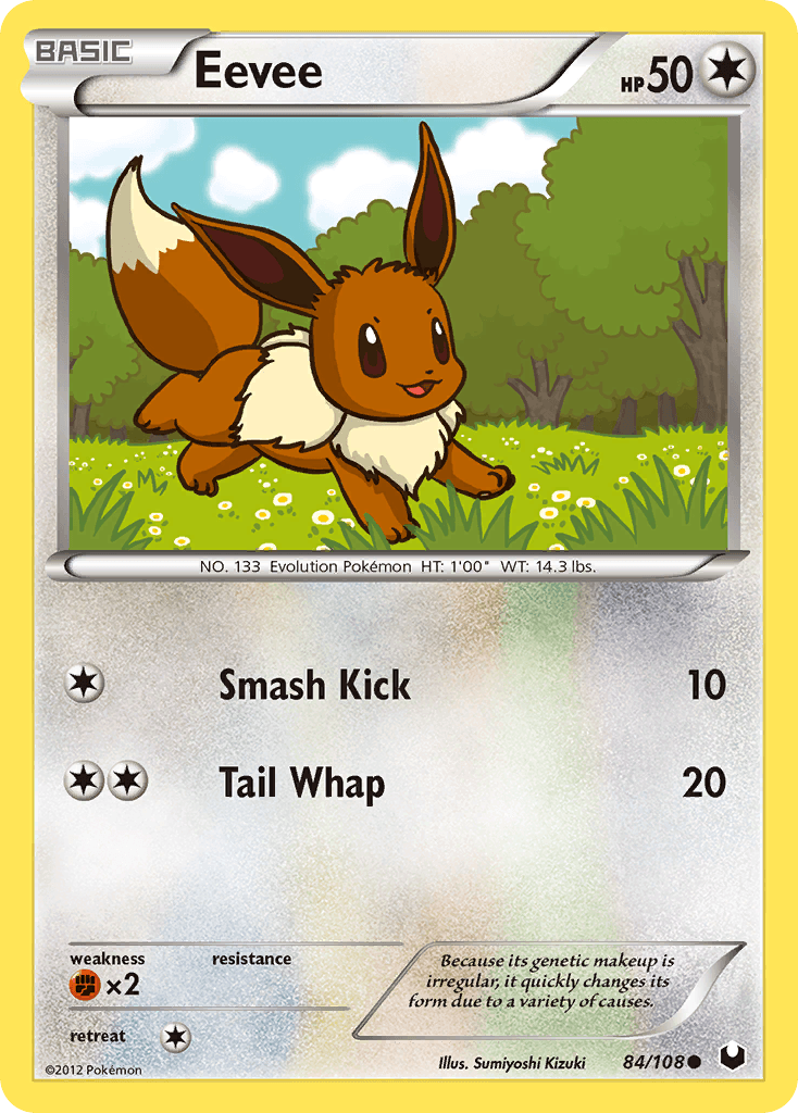 Eevee (84) — Dark Explorers Pokémon TCG card by Sumiyoshi Kizuki