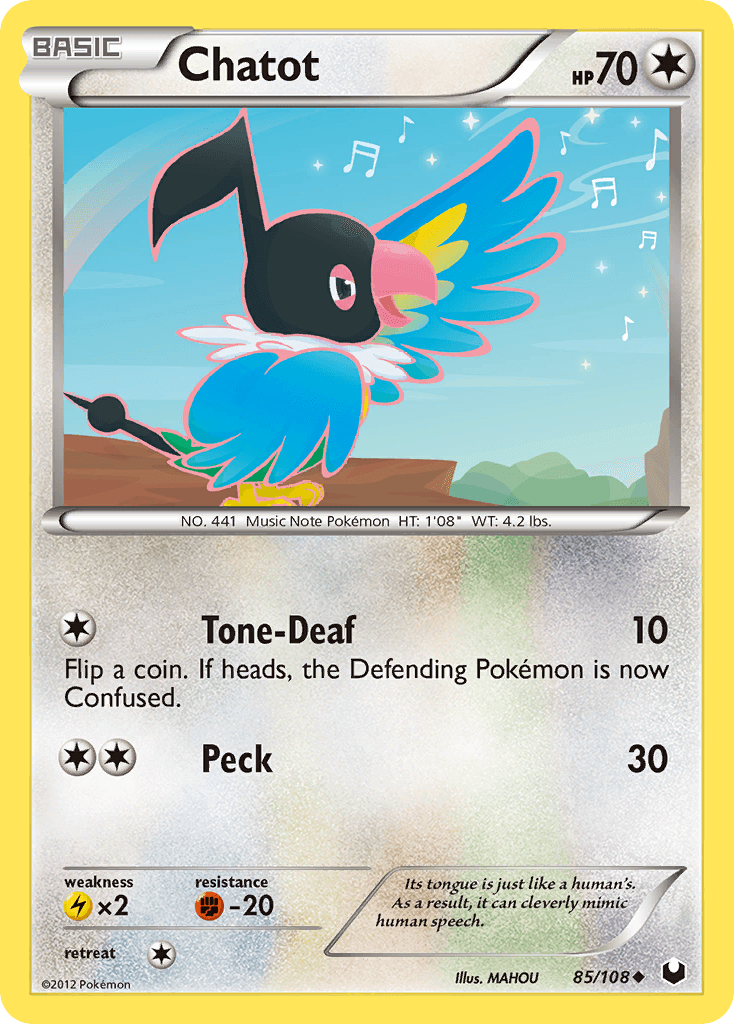 Chatot — Dark Explorers Pokémon TCG card by MAHOU