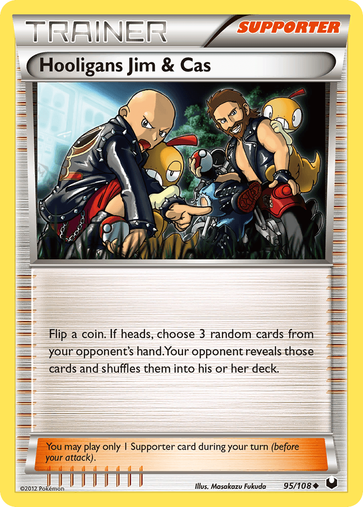 Hooligans Jim & Cas — Dark Explorers Pokémon TCG card by Masakazu Fukuda