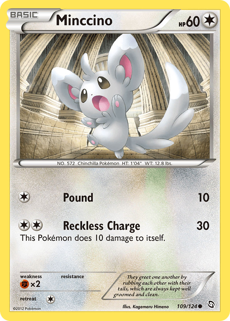 Minccino — Dragons Exalted Pokémon TCG card by Kagemaru Himeno