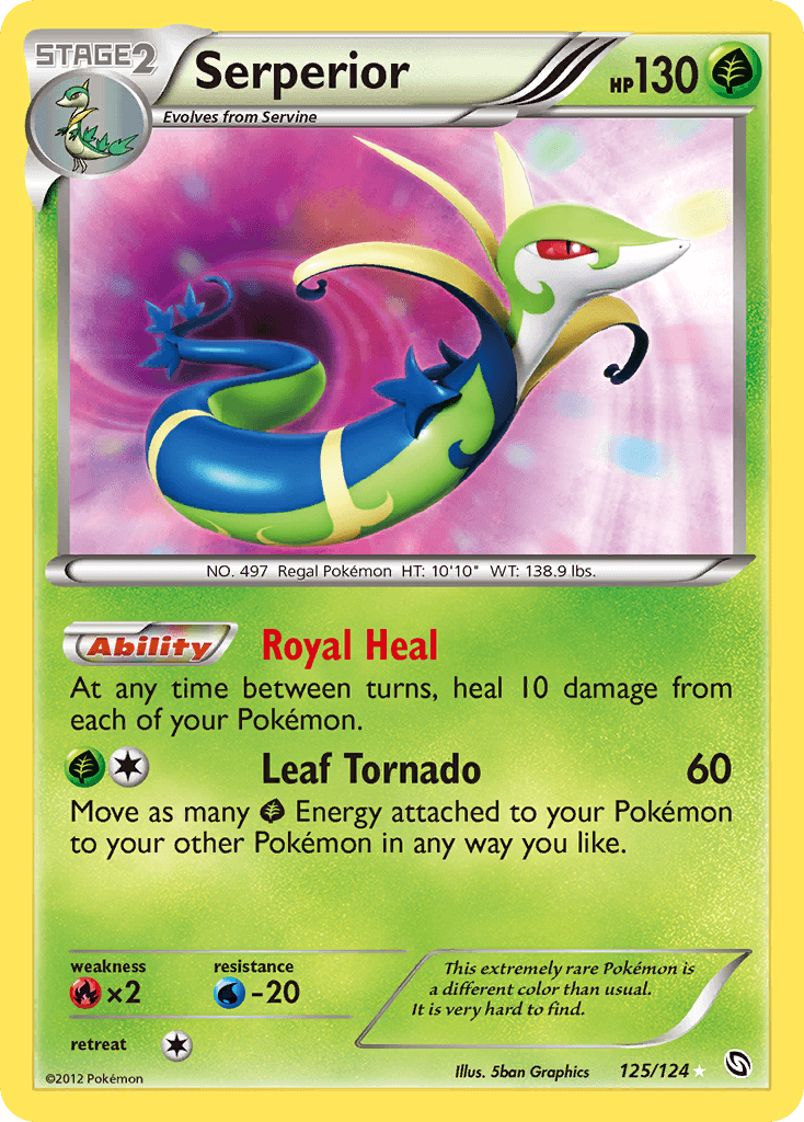 Serperior — Dragons Exalted Pokémon TCG card by 5ban Graphics