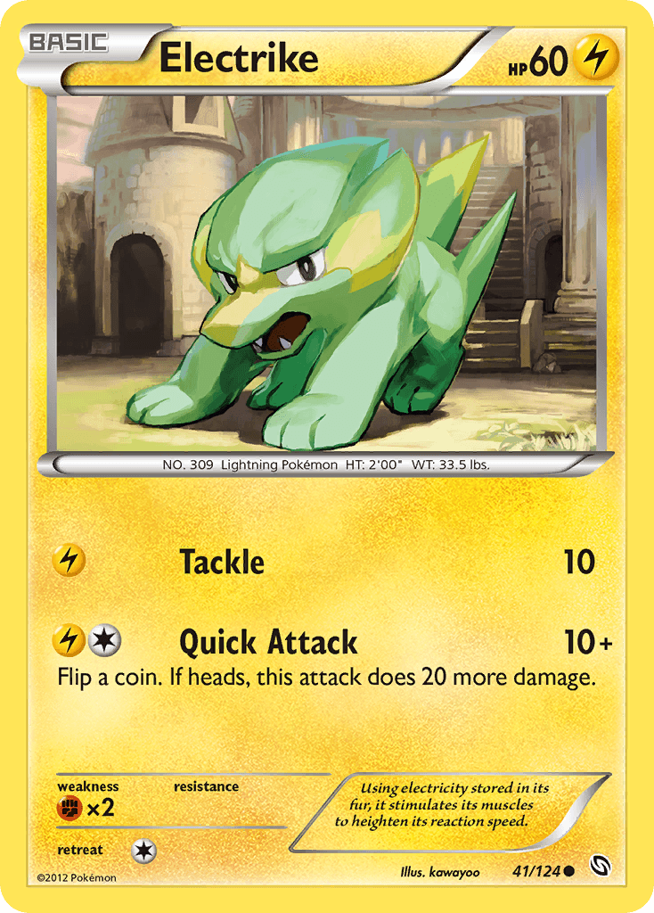 Electrike (41) — Dragons Exalted Pokémon TCG card by kawayoo