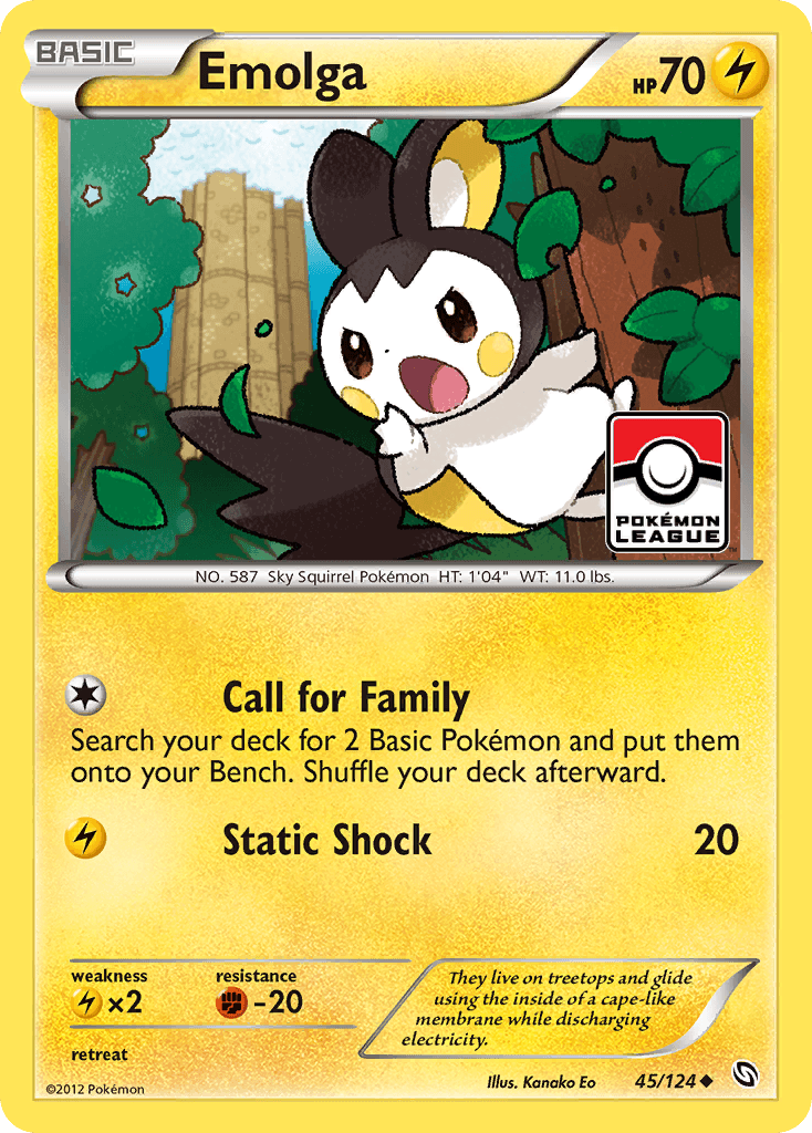Emolga — Dragons Exalted Pokémon TCG card by Kanako Eo