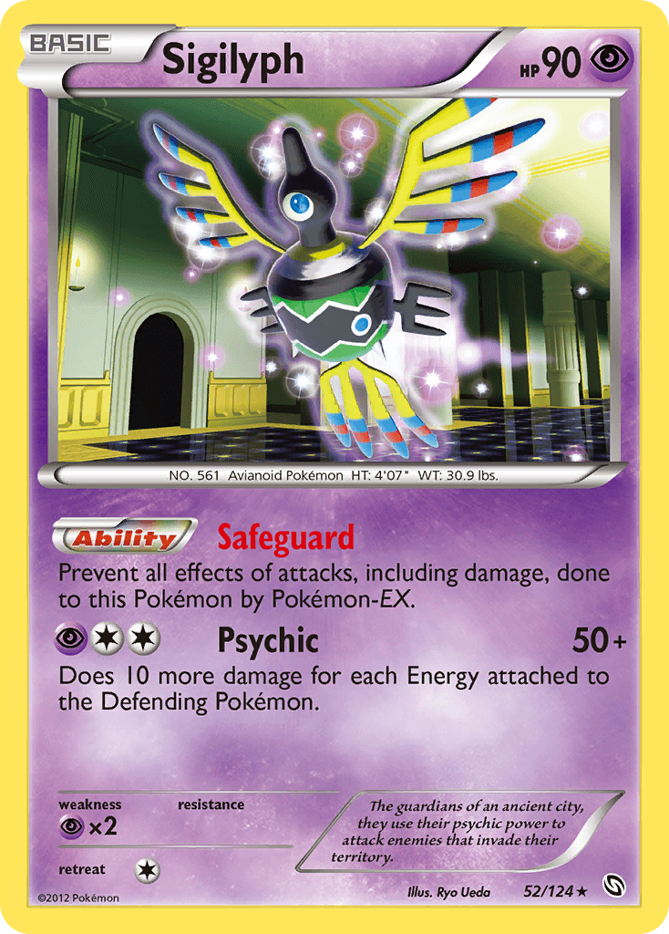 Sigilyph - 52/124 — Deck Exclusives Pokémon TCG card by Ryo Ueda