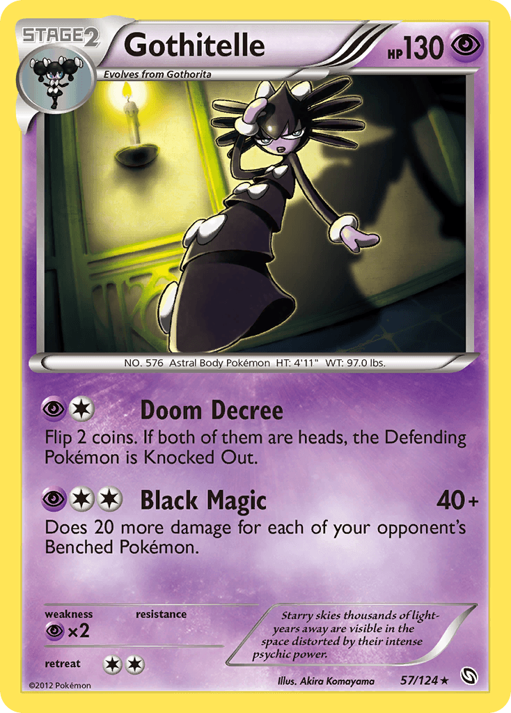 Gothitelle — Dragons Exalted Pokémon TCG card by Akira Komayama