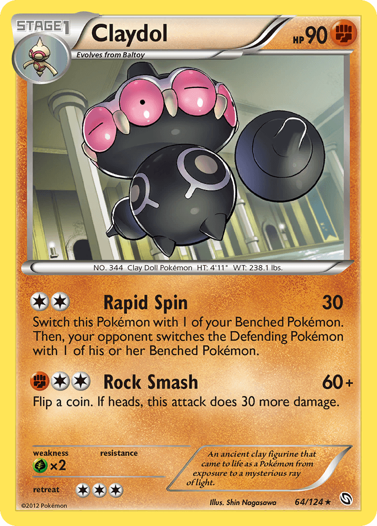 Claydol — Dragons Exalted Pokémon TCG card by Shin Nagasawa