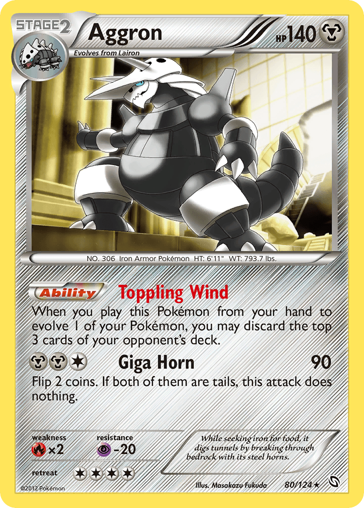 Aggron — Dragons Exalted Pokémon TCG card by Masakazu Fukuda