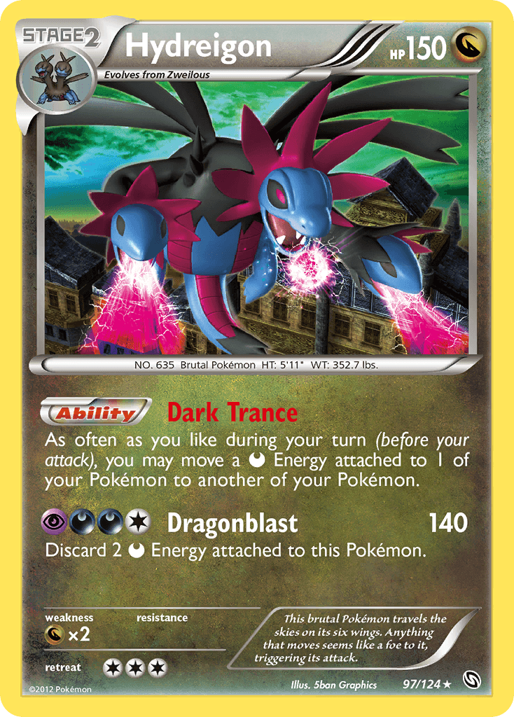 Hydreigon (97) — Dragons Exalted Pokémon TCG card by Sban Graphics