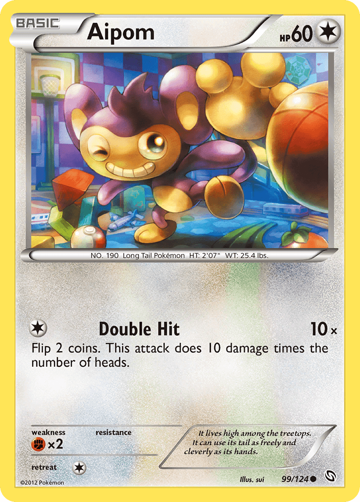 Aipom — Dragons Exalted Pokémon TCG card by sui