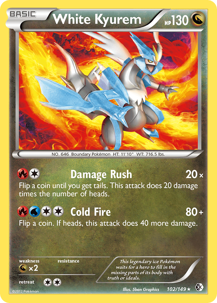 White Kyurem — Boundaries Crossed Pokémon TCG card by 5ban Graphics