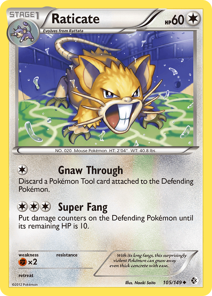 Raticate — Boundaries Crossed Pokémon TCG card by Naoki Saito