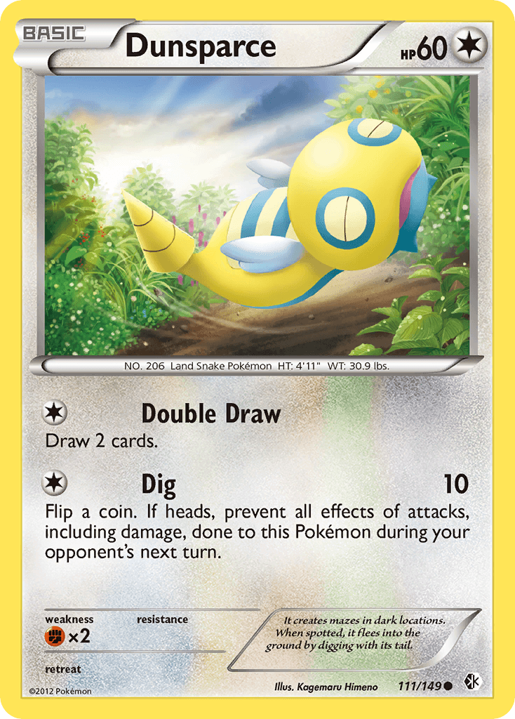 Dunsparce — Boundaries Crossed Pokémon TCG card by Kagemaru Himeno