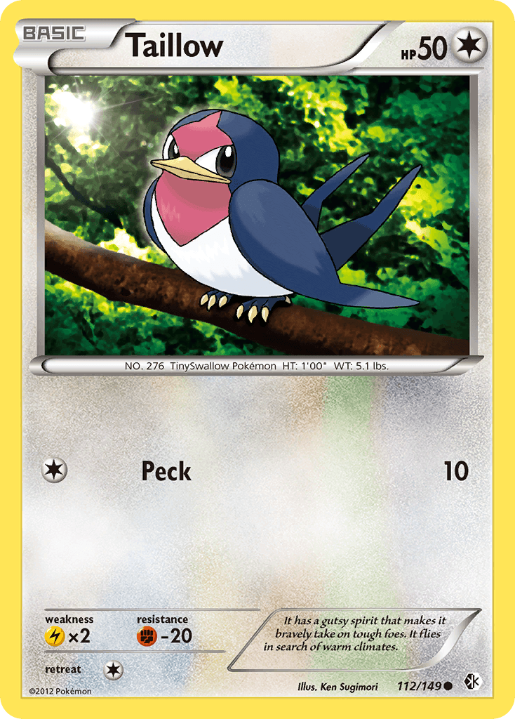 Taillow — Boundaries Crossed Pokémon TCG card by Ken Sugimori