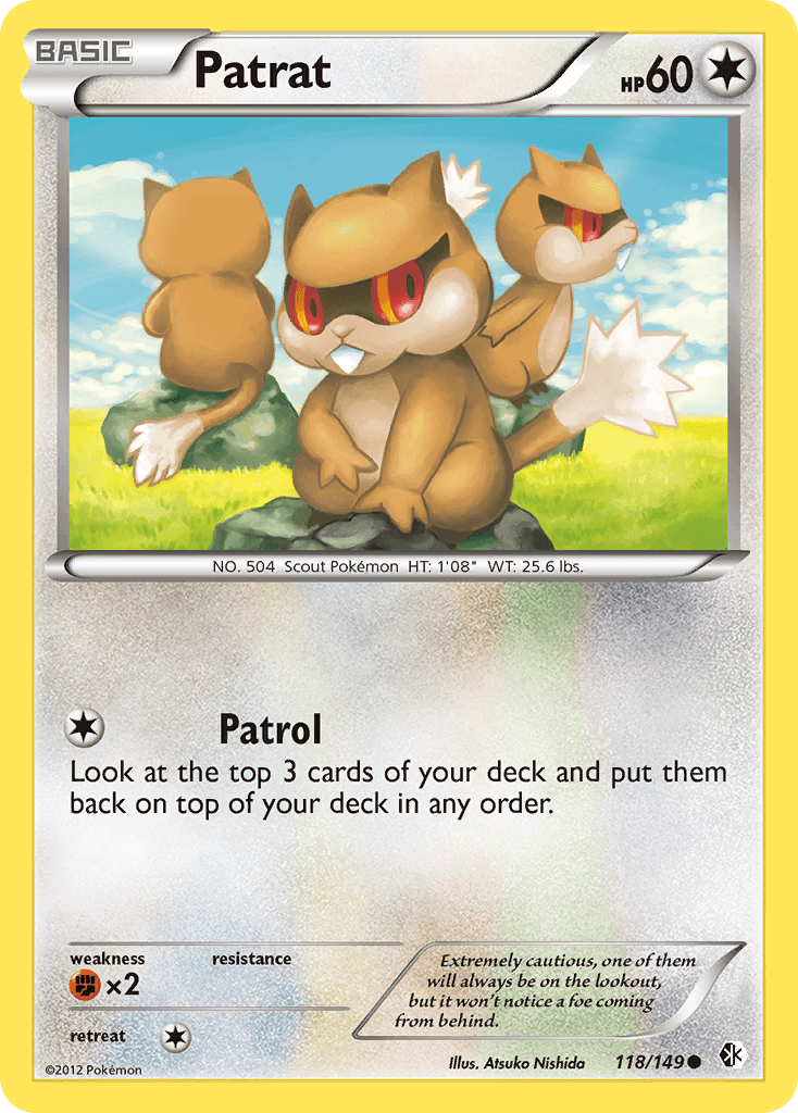 Patrat — Boundaries Crossed Pokémon TCG card by Atsuko Nishida